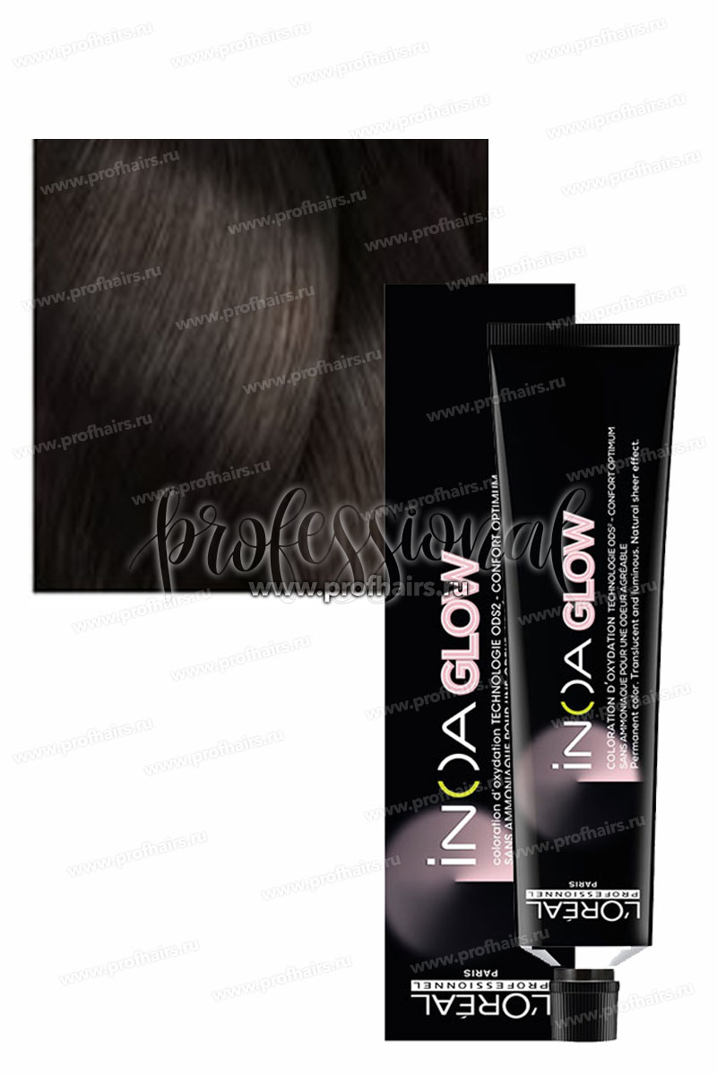 L'Oreal Inoa Glow Dark Greige Escape D.18 Пепельный мокка 60 мл.