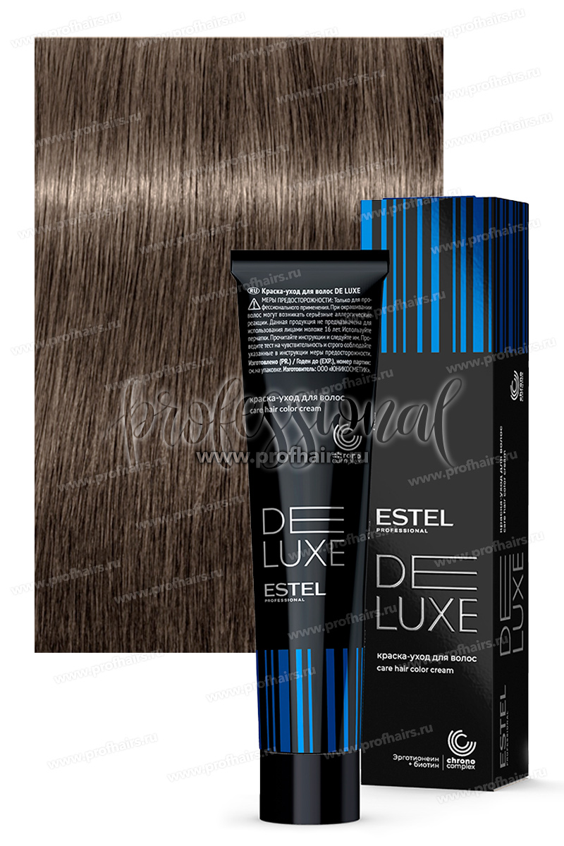 Estel DeLuxe 7/1 Русый пепельный Краска-уход 60 мл.