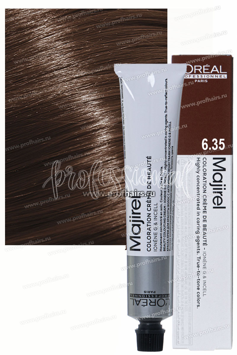 L'Oreal Majirel Краска для волос Мажирель 6-35 Темный блондин золотисто-махагоновый 50 мл.