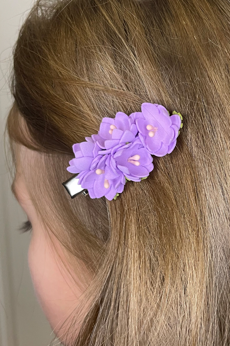 Art-Laso Заколка для волос Утро Весны фиолетовая 2 шт.