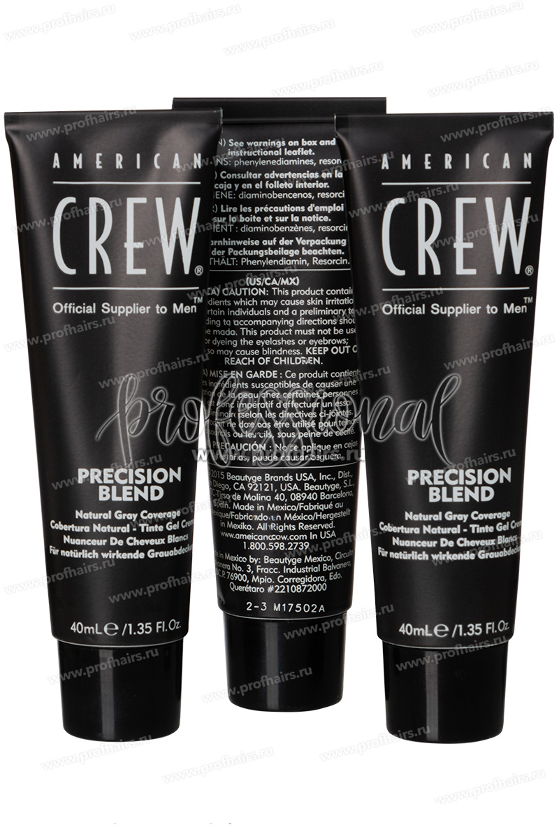 American Crew Precision Blend 2-3 Dark Краска для тонирования седины. Тон темный 3*40 мл.