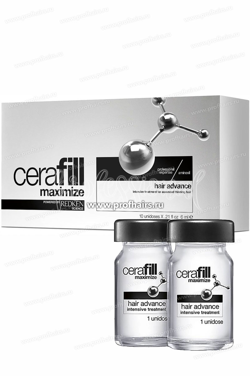 Redken Cerafill Maximize Hair Advance Ampuly Dvojnogo Dejstviya 10 Sht Po 6 Ml