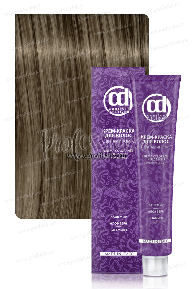 Constant Delight Крем-краска для волос с витамином С 7/14 Средне-русый сандре бежевый 100 мл.