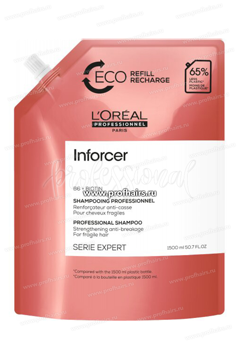 L'Oreal Expert Inforcer Refill Укрепляющий шампунь, предотвращающий ломкость волос 1500 мл.