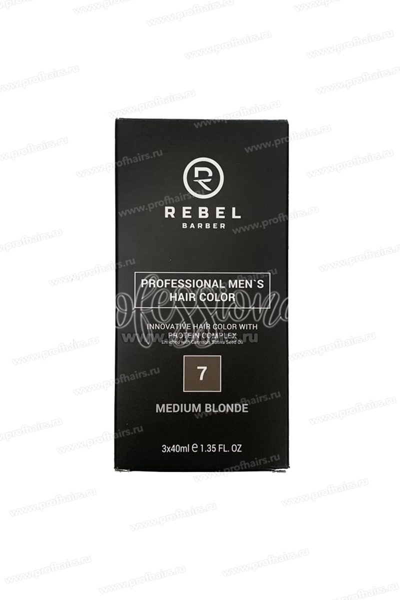 Rebel Barber Medium Blonde (7) Профессиональная мужская краска для волос средний блондин 3 х 40 мл.