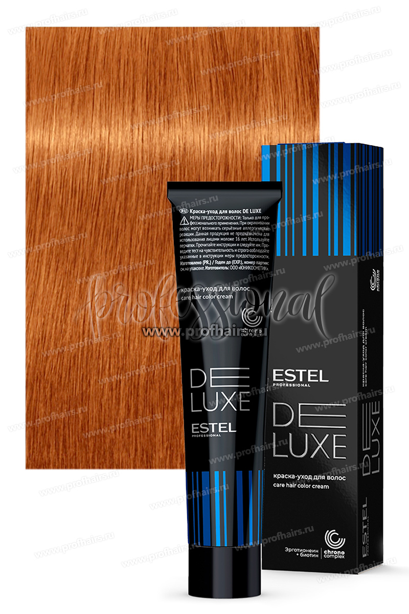 Estel DeLuxe 8/34 Светло-русый золотисто-медный Краска-уход 60 мл.
