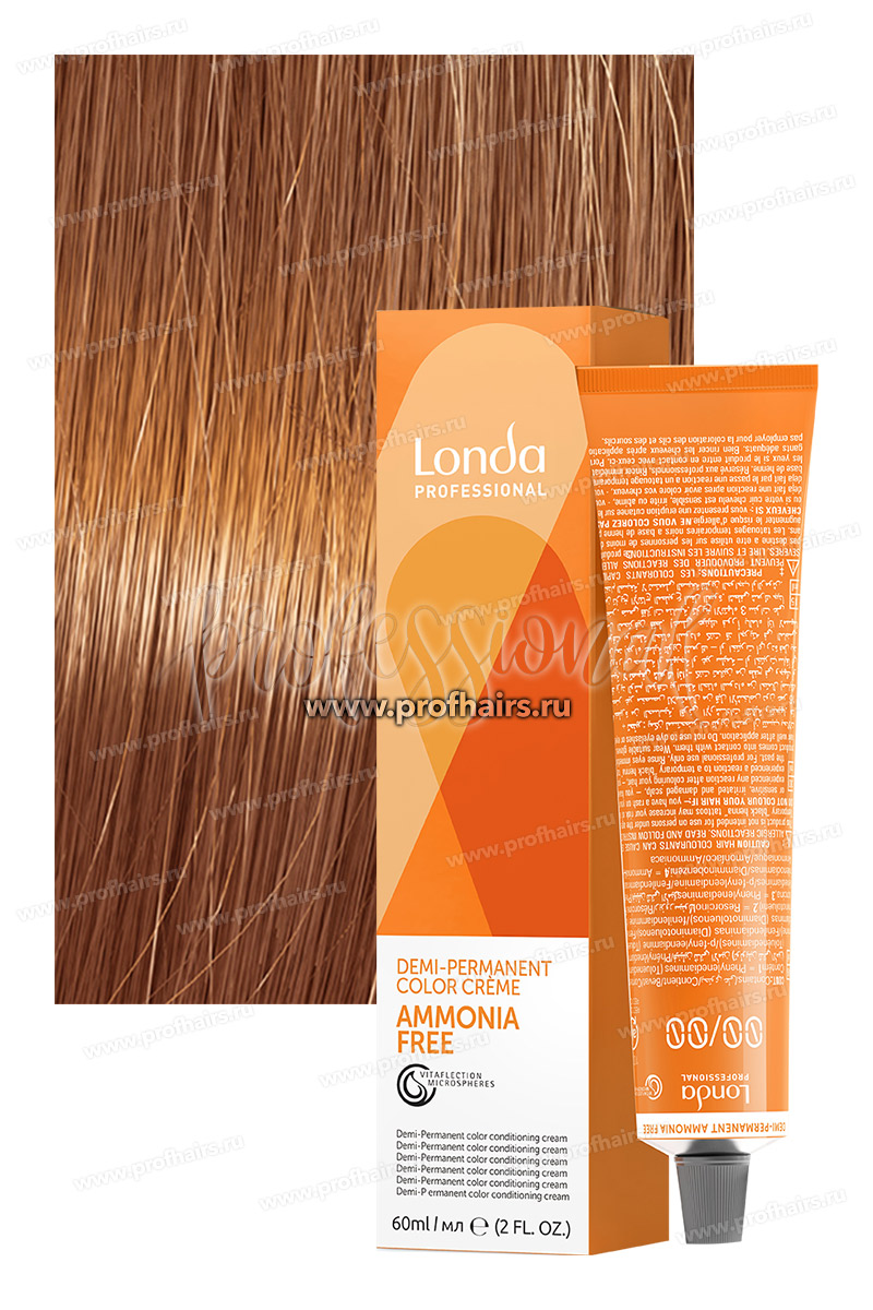 LondaColor Ammonia-Free 7/43 блонд медно-золотистый интенсивное тонирование без аммиака 60 мл.