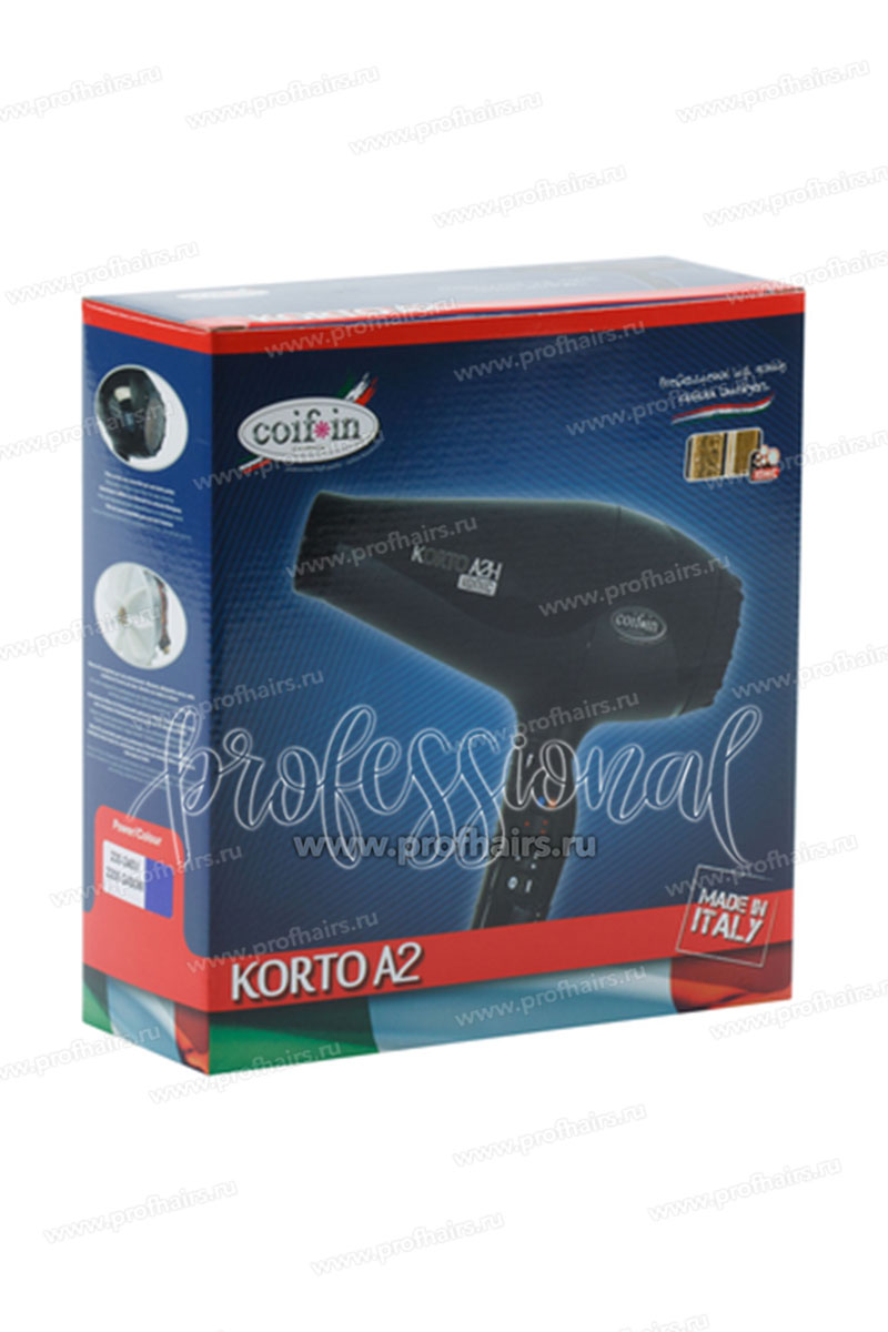 Coif*in Korto A2R Ionic Фен профессиональный  2200-2400W (синий)