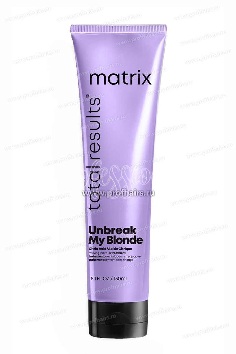 Matrix Total Results Unbreak My Blonde Citric Acid Несмываемый крем-уход с лимонной кислотой для осветленных волос 150 мл.