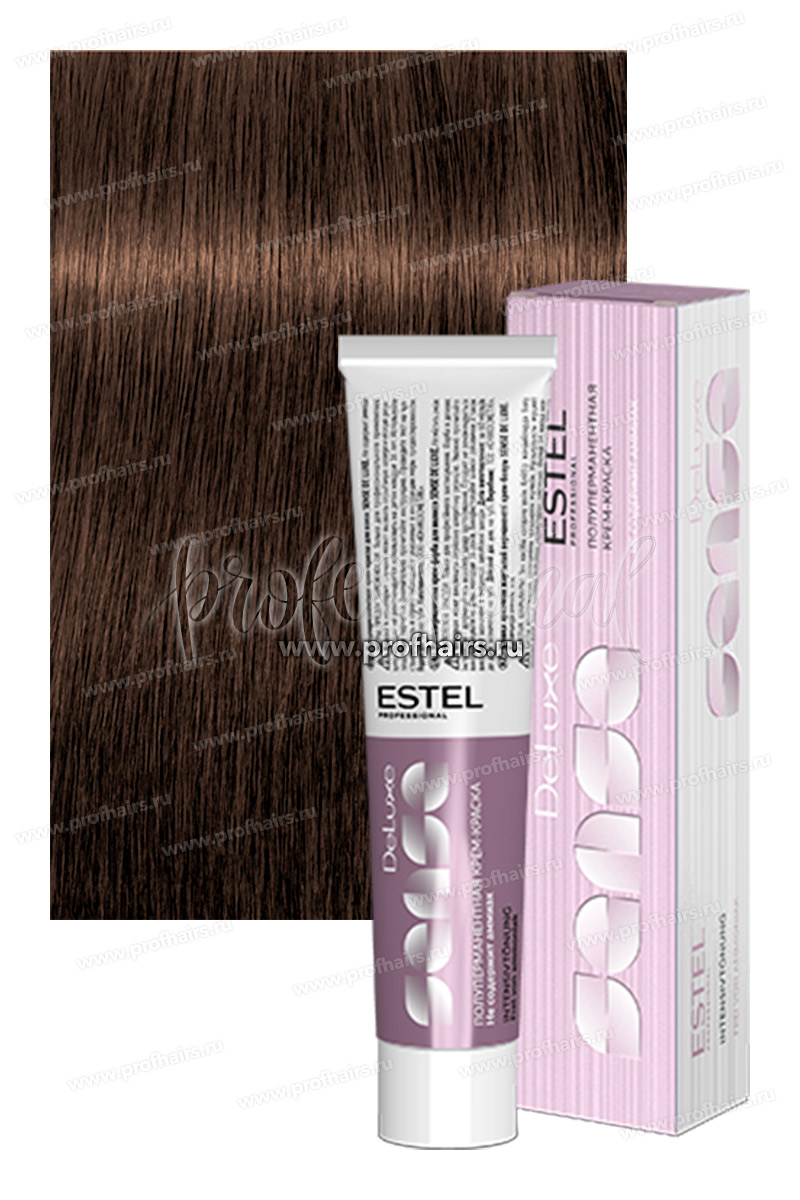 Estel Sense DeLuxe 5/7 Светлый шатен коричневый  Полуперманентная крем-краска 60 мл.