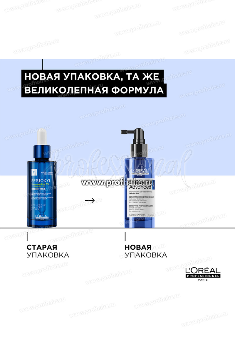 L'Oreal Expert Serioxyl Advanced Сыворотка против тонкости волос, уплотнение и восстановление объема 90 мл.
