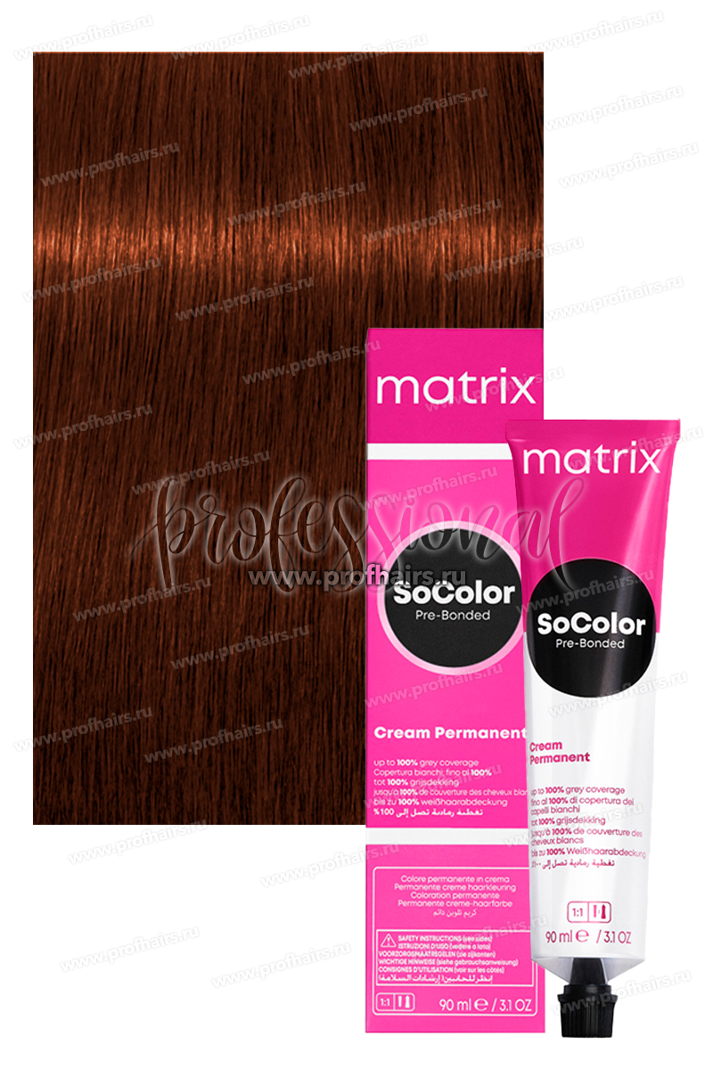 Matrix SoColor Pre-Bonded 6C/6.4 Темный блондин медный 90 мл.
