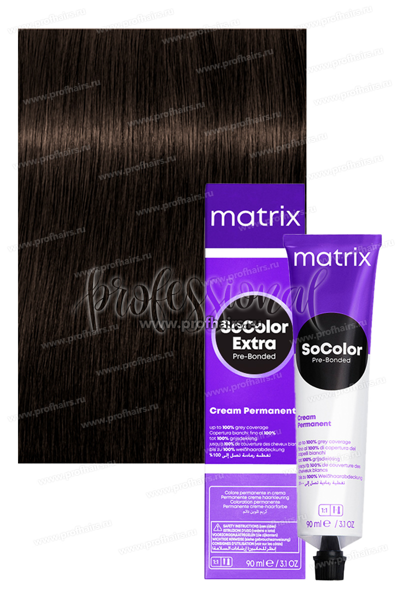 Matrix SoColor Pre-Bonded 504N/4.00 Шатен 90 мл.