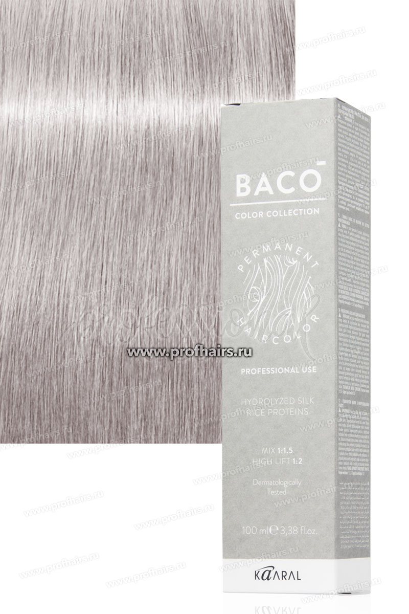 Kaaral Baco Стойкая краска для волос 12.21 Экстра-светлый блондин фиолетово-пепельный 100 мл.