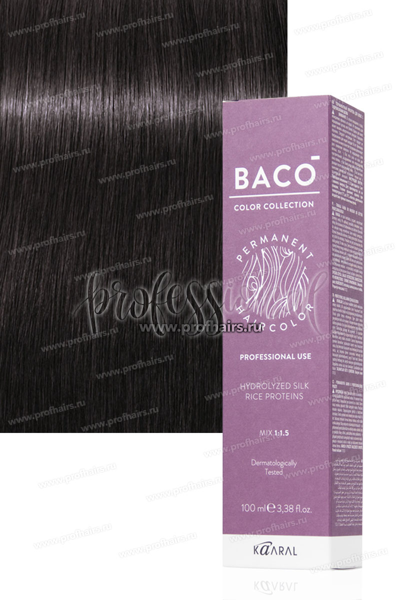 Kaaral Baco Стойкая краска для волос 5.10 Светлый каштан пепельный натуральный100 мл.