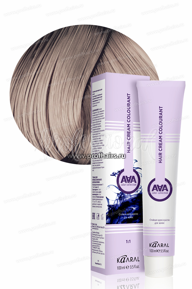 Kaaral AAA Стойкая краска для волос 10.8 Очень-очень светлый блондин бежевый 100 мл.