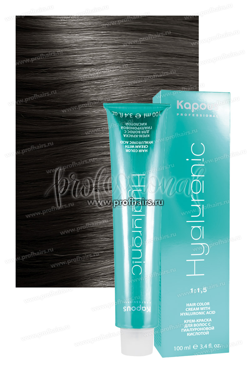 Kapous Hyaluronic Acid 6.18 Темный блондин лакричный 100 мл.