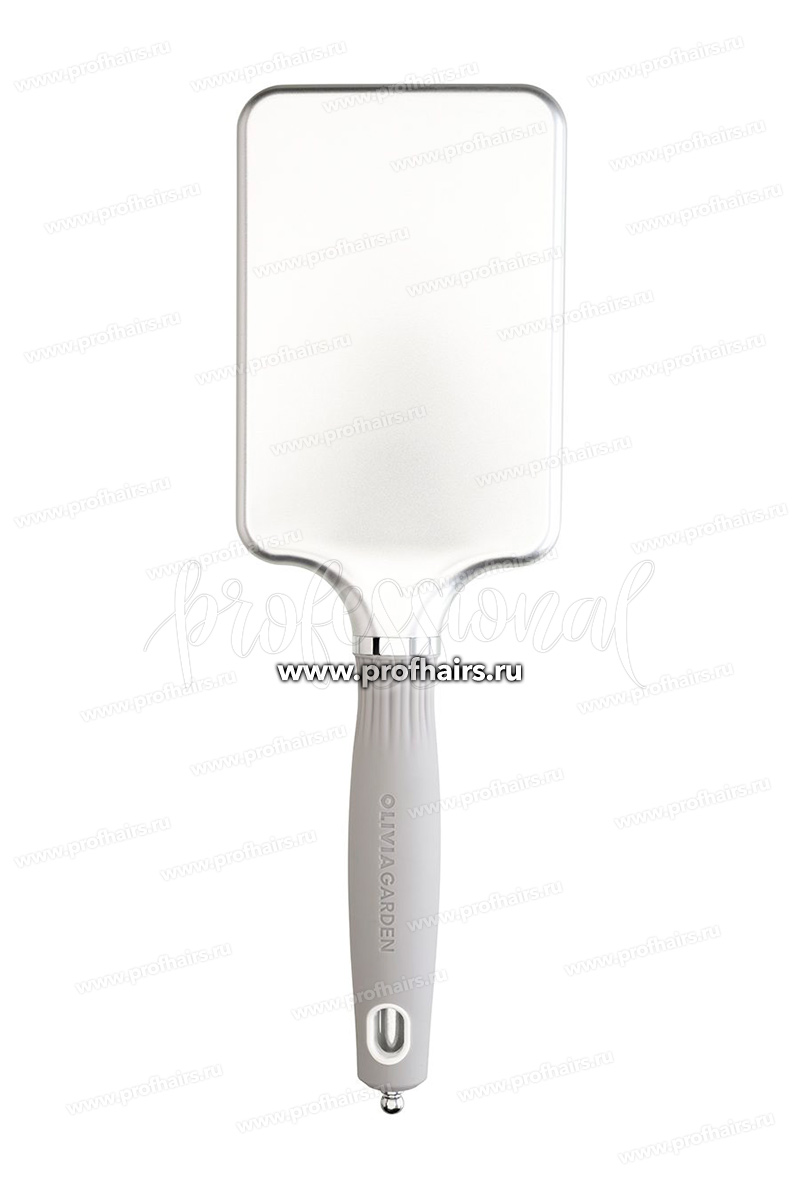 Olivia Garden Expert Care Rectangular Nylon Bristles Silver Щетка серебристая, размер L