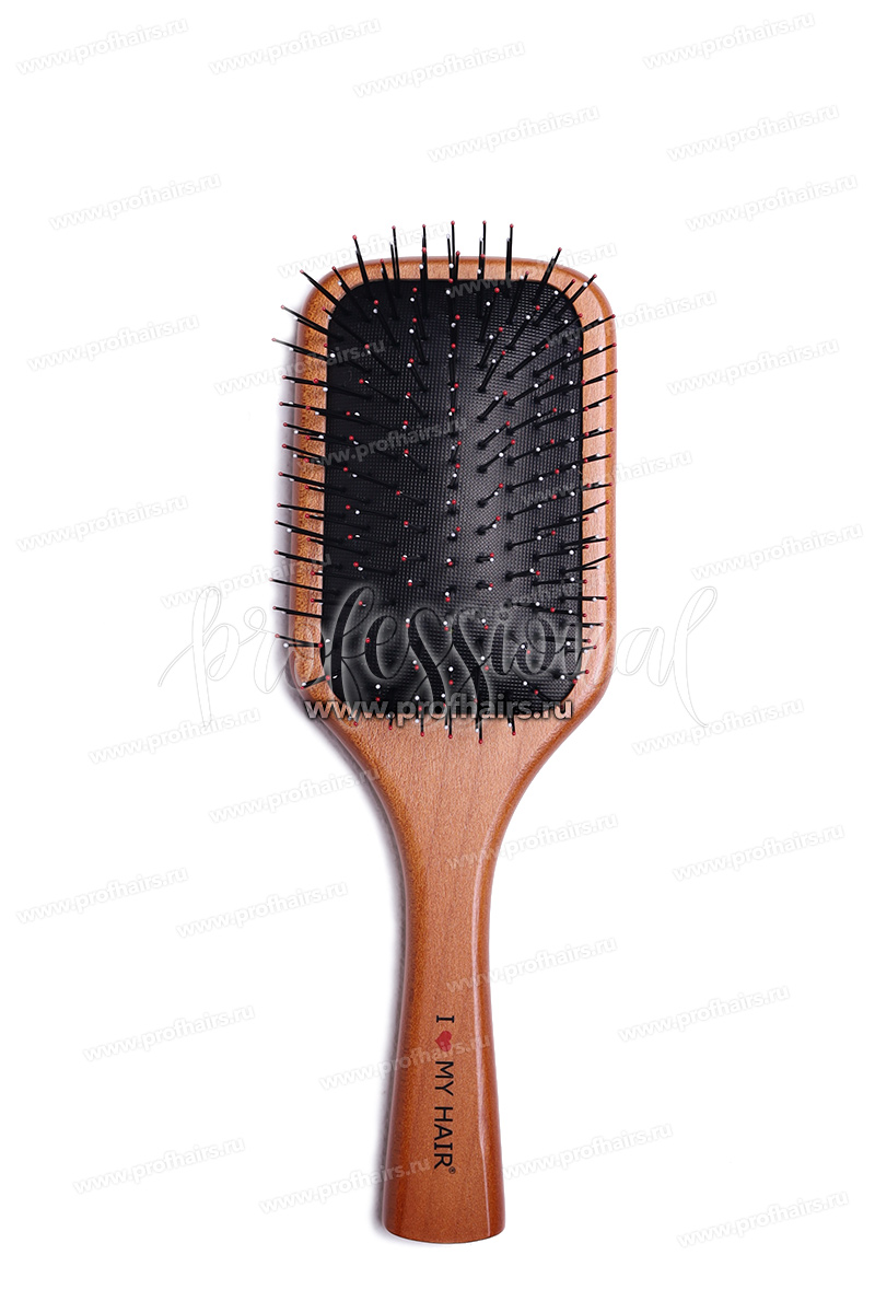 I LOVE MY HAIR ECO Щетка деревянная прямоугольная Средняя ЭКО