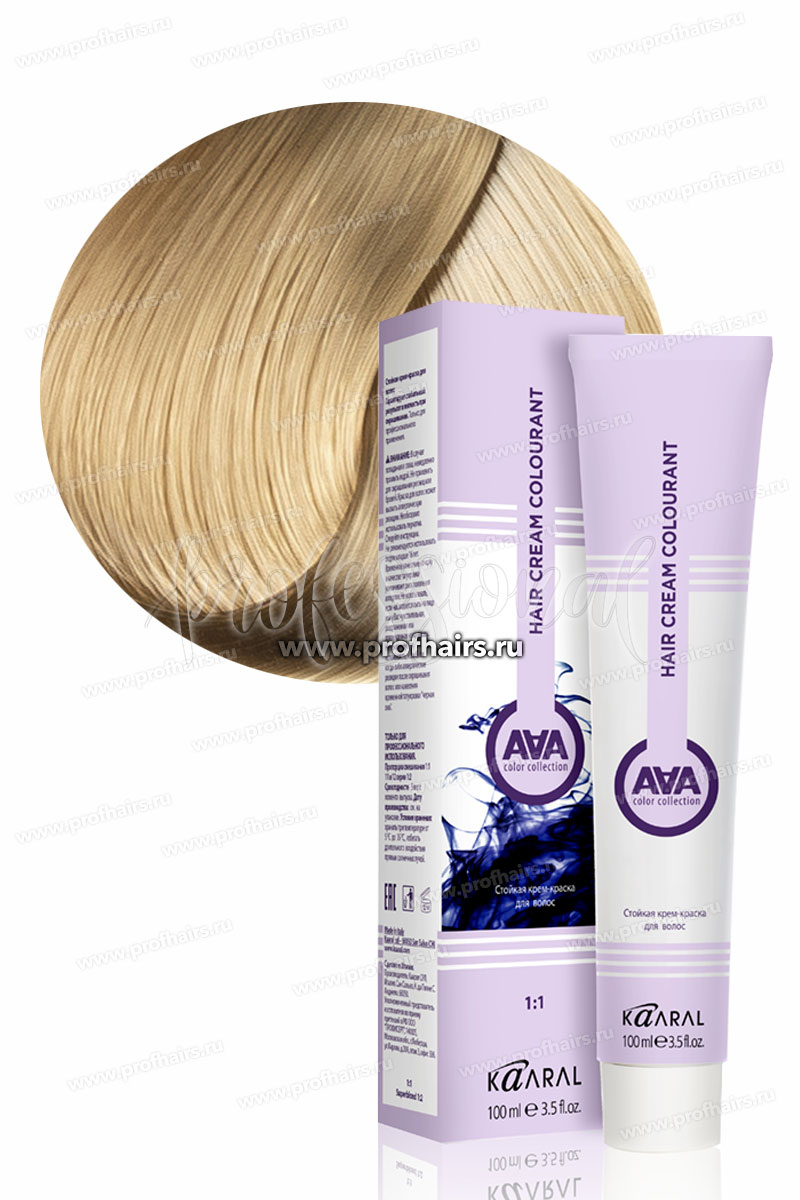 Kaaral AAA Стойкая краска для волос 10.0 Очень-очень светлый блондин 100 мл.