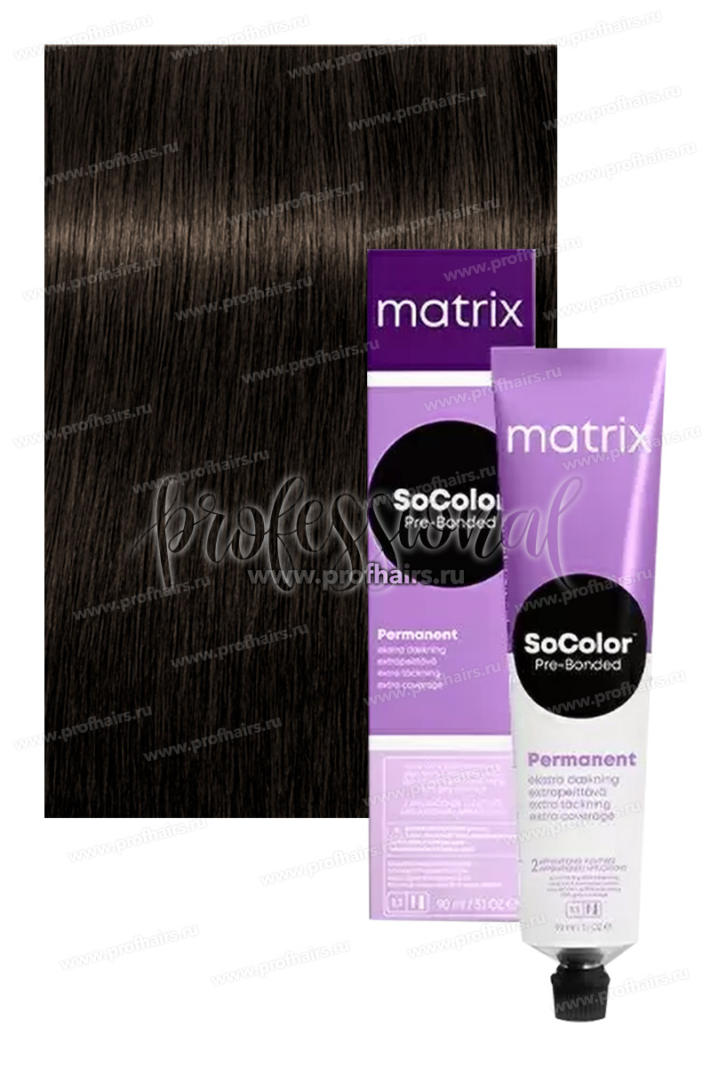 Matrix SoColor Pre-Bonded 504NJ Шатен натуральный нефритовый 90 мл.