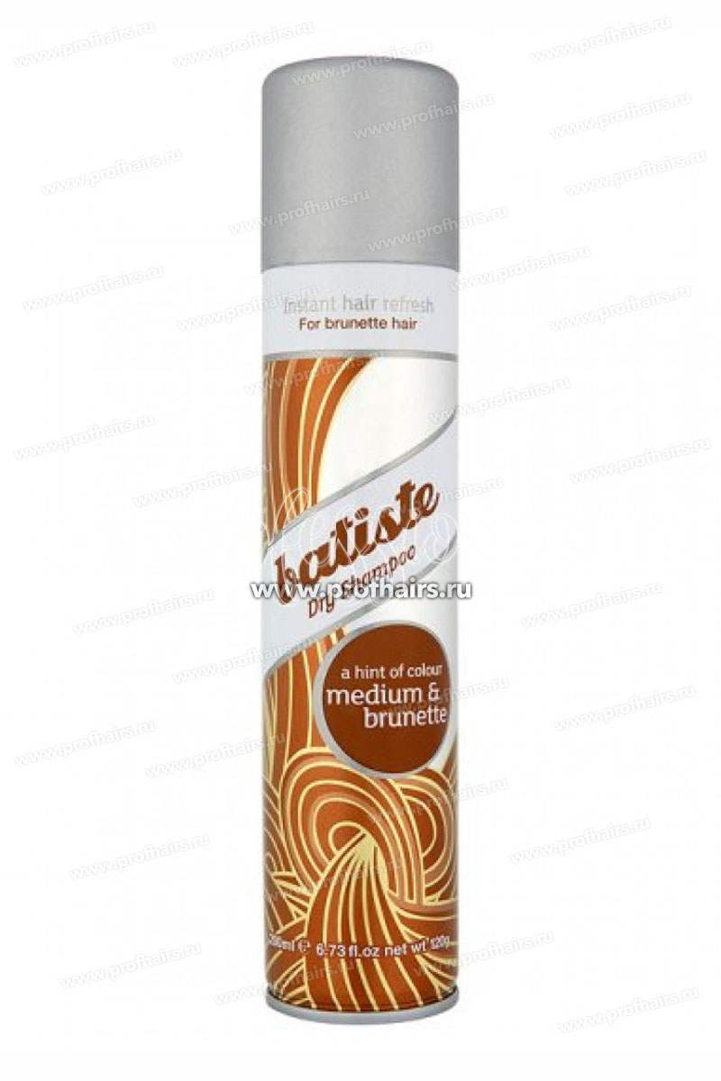 Batiste Dry Shampoo Medium & Brunette Сухой шампунь Медиум для темно русых и брюнеток 200 мл.