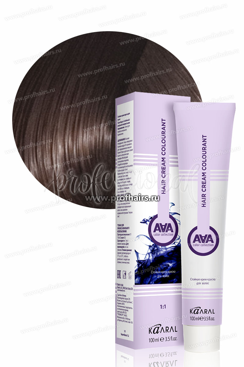 Kaaral AAA Стойкая краска для волос 6.88 Темный блондин интенсивный шоколадный 100 мл.