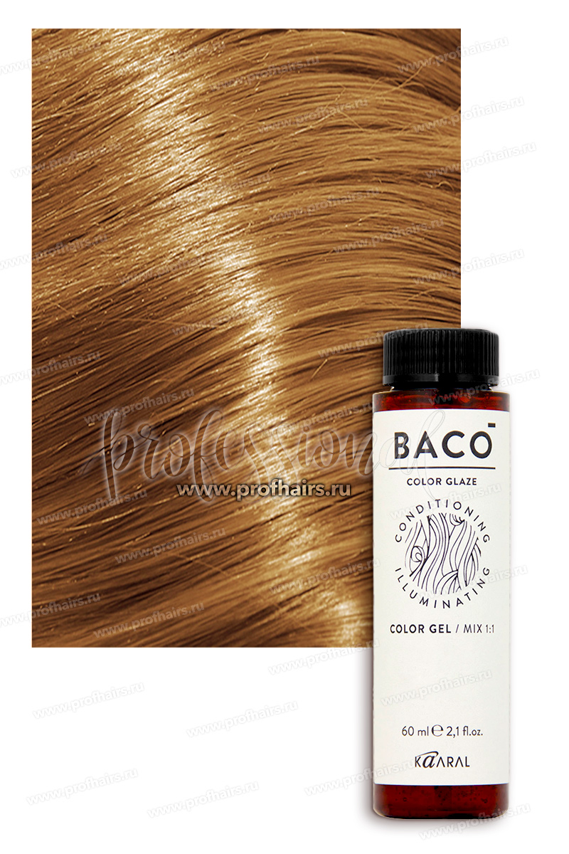 Kaaral Baco ColorGlaze Полуперманентный краситель с кислотным pH 8.3 Светлый бдондин золотистый 60 мл.