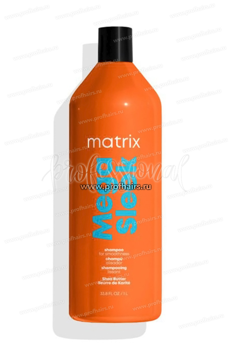 Matrix Total Results Mega Sleek Shampoo Шампунь для гладкости непослушных волос с маслом ши 1000 мл.