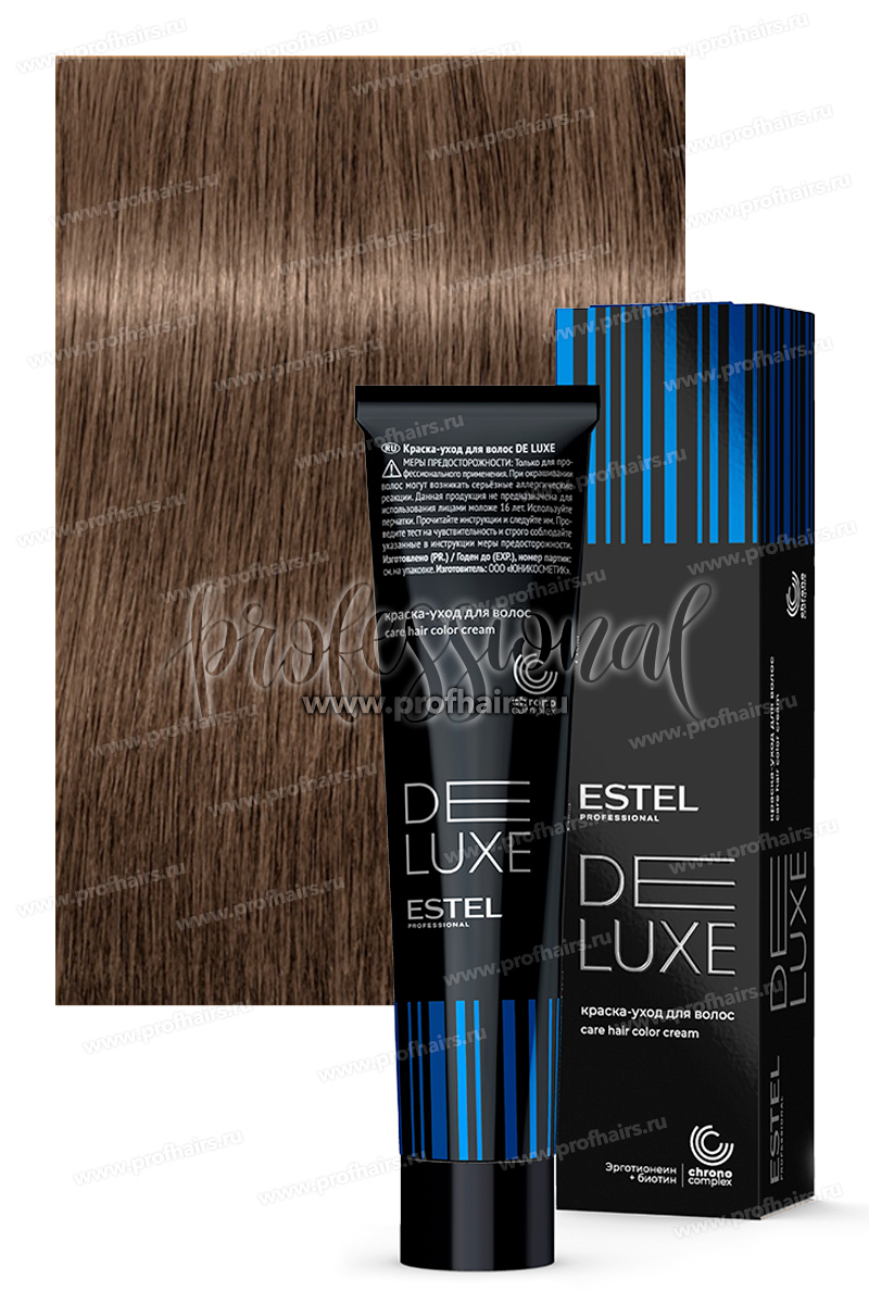 Estel DeLuxe 8/71 Светло-русый коричнево-пепельный Краска-уход 60 мл.