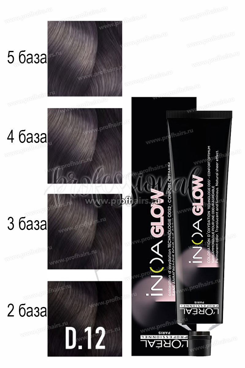 L'Oreal Inoa Glow Dark Fairy Pearl D.12 Пепельно-перламутровый 60 мл.