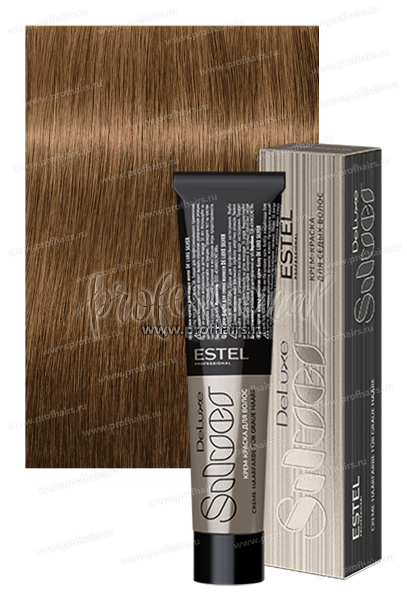 Estel De Luxe Silver 8/7 Светло-русый коричневый Крем-краска для седых волос 60 мл.