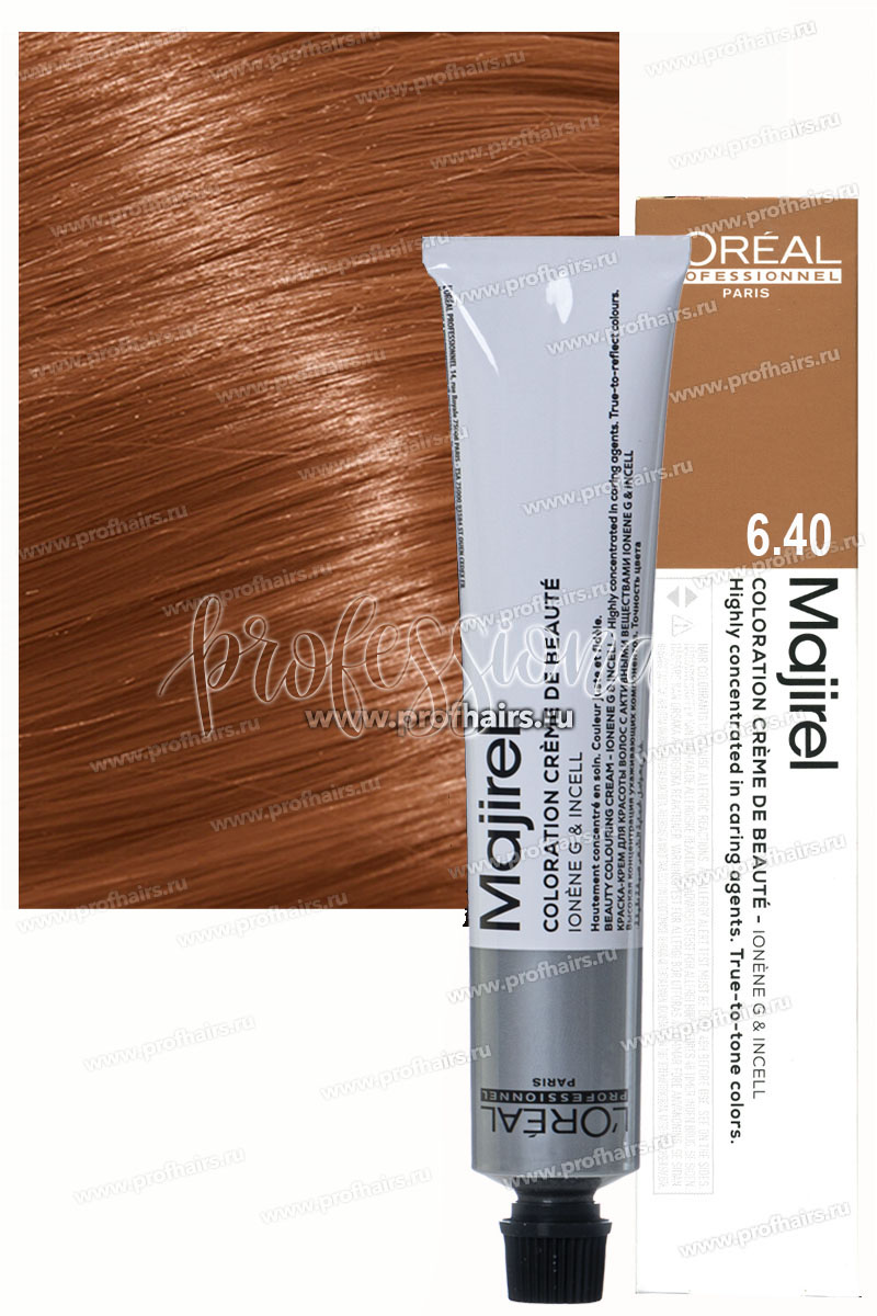 L'Oreal Majirouge 6.40 Темный блондин интенсивный медный 50 мл.