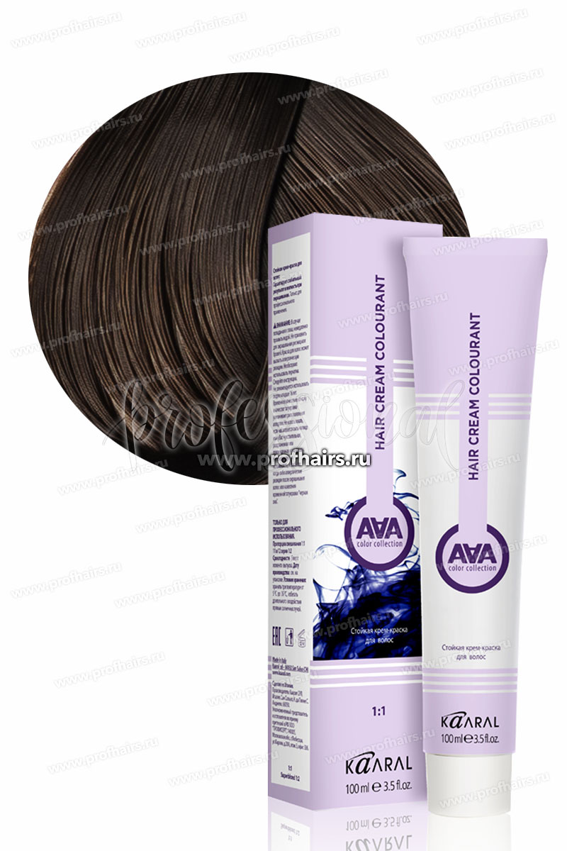 Kaaral AAA Стойкая краска для волос 5.00 Светлый каштан интенсивный натуральный 100 мл.