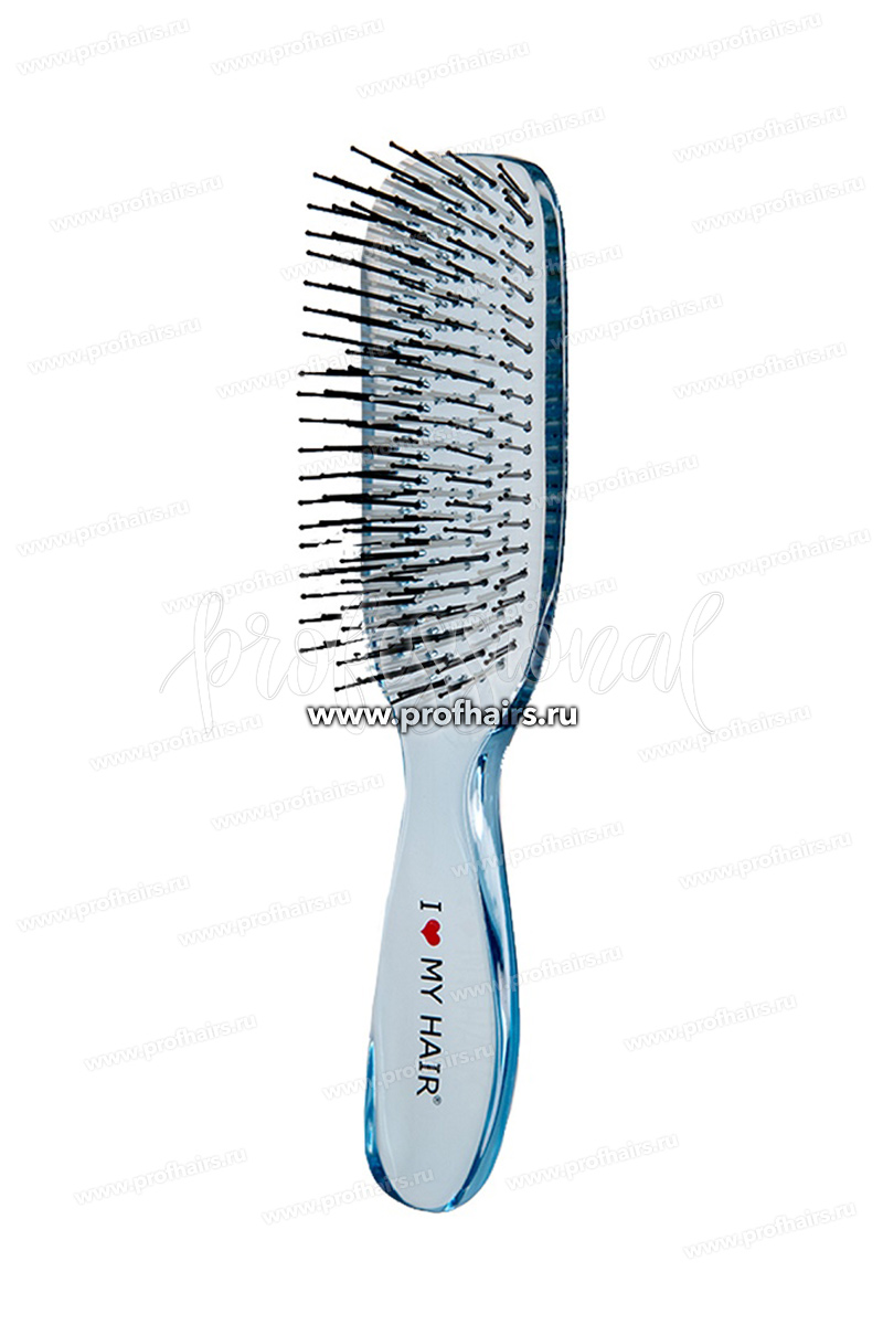 Ginko Aqua brush Русалочка 1801 Щетка для расчесывания волос и очищения кожи головы Синяя прозрачная Размер М