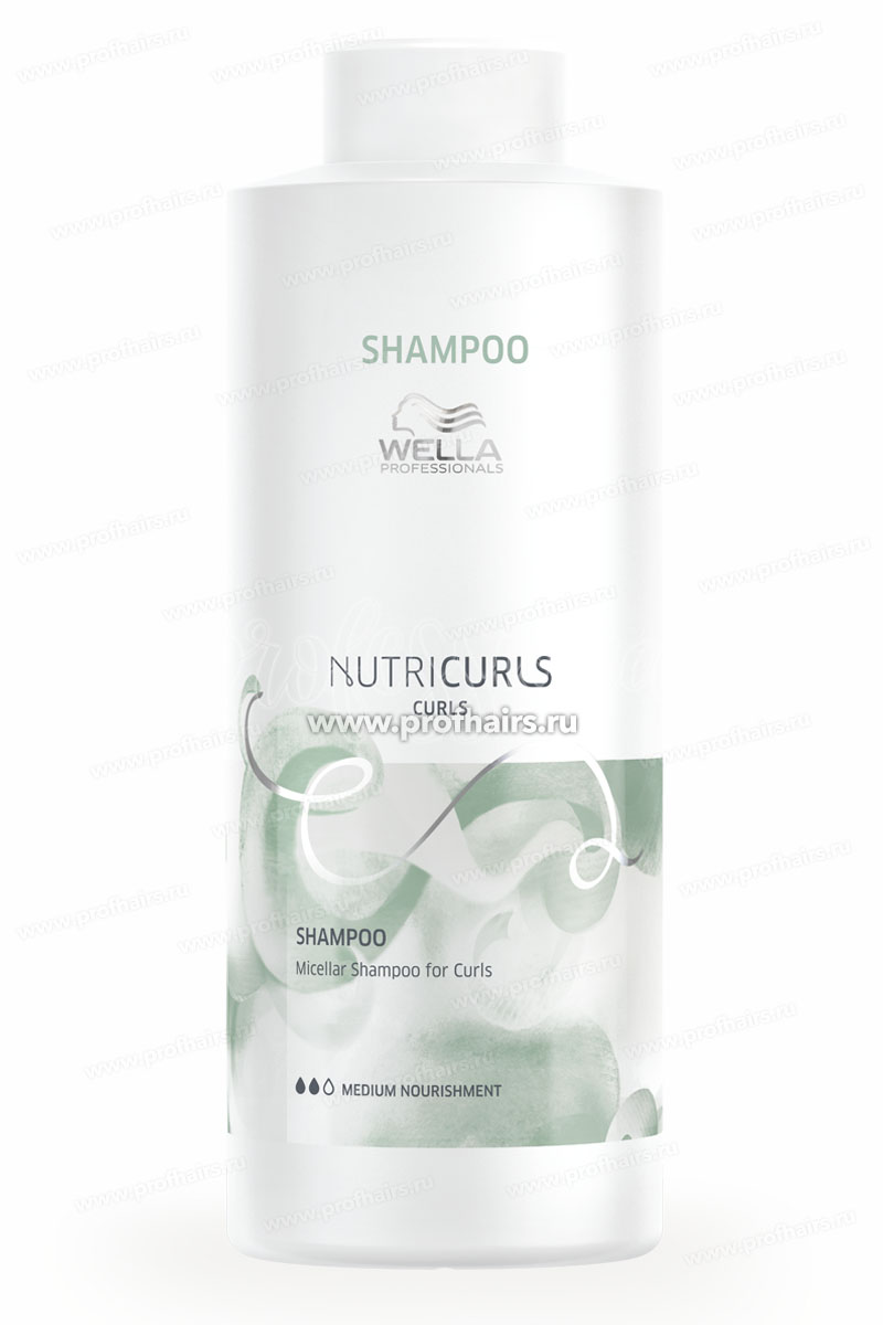 Wella NutriCurls Curls Shampoo Мицеллярный шампунь для кудрявых волос 1000 мл.
