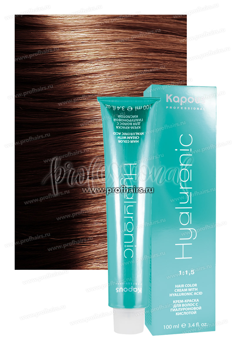 Kapous Hyaluronic Acid 6.4 Темный блондин медный 100 мл.