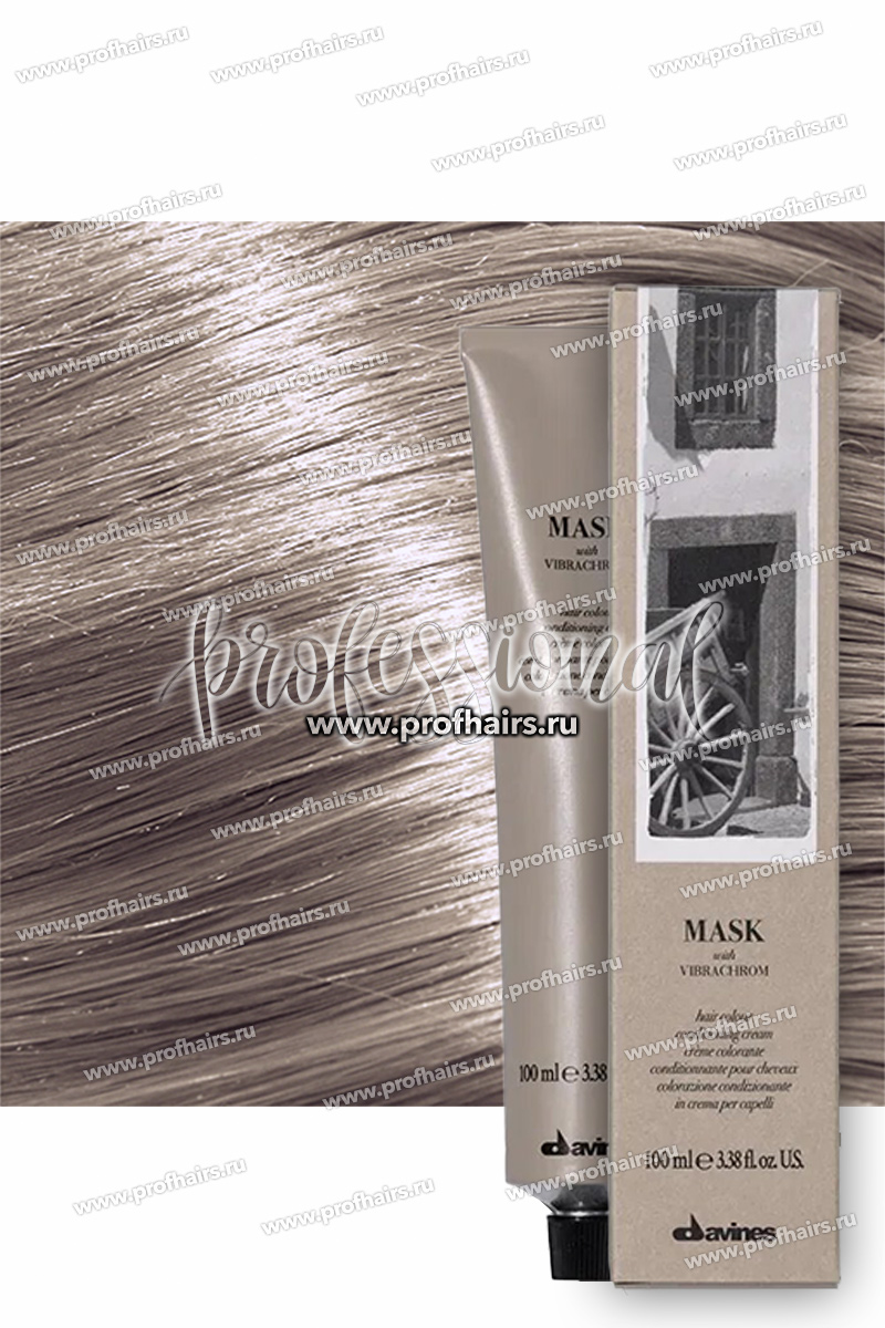 Davines Mask with Vibrachrom Перманентная крем-краска для волос 99,1 Интенсивный очень светлый блонд пепельный 100 мл.