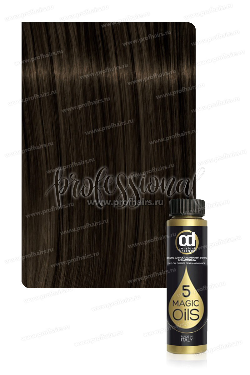 Constant Delight 5 Magic Oil Масло для окрашивания волос без аммиака 5/004 каштаново-русый натуральный тропический 50 мл.