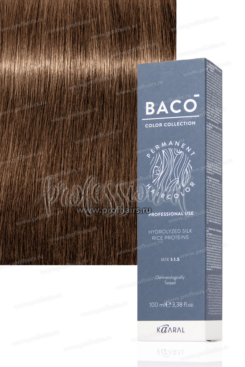 Kaaral Baco Стойкая краска для волос 8.00 Светлый блондин интенсивный 100 мл.