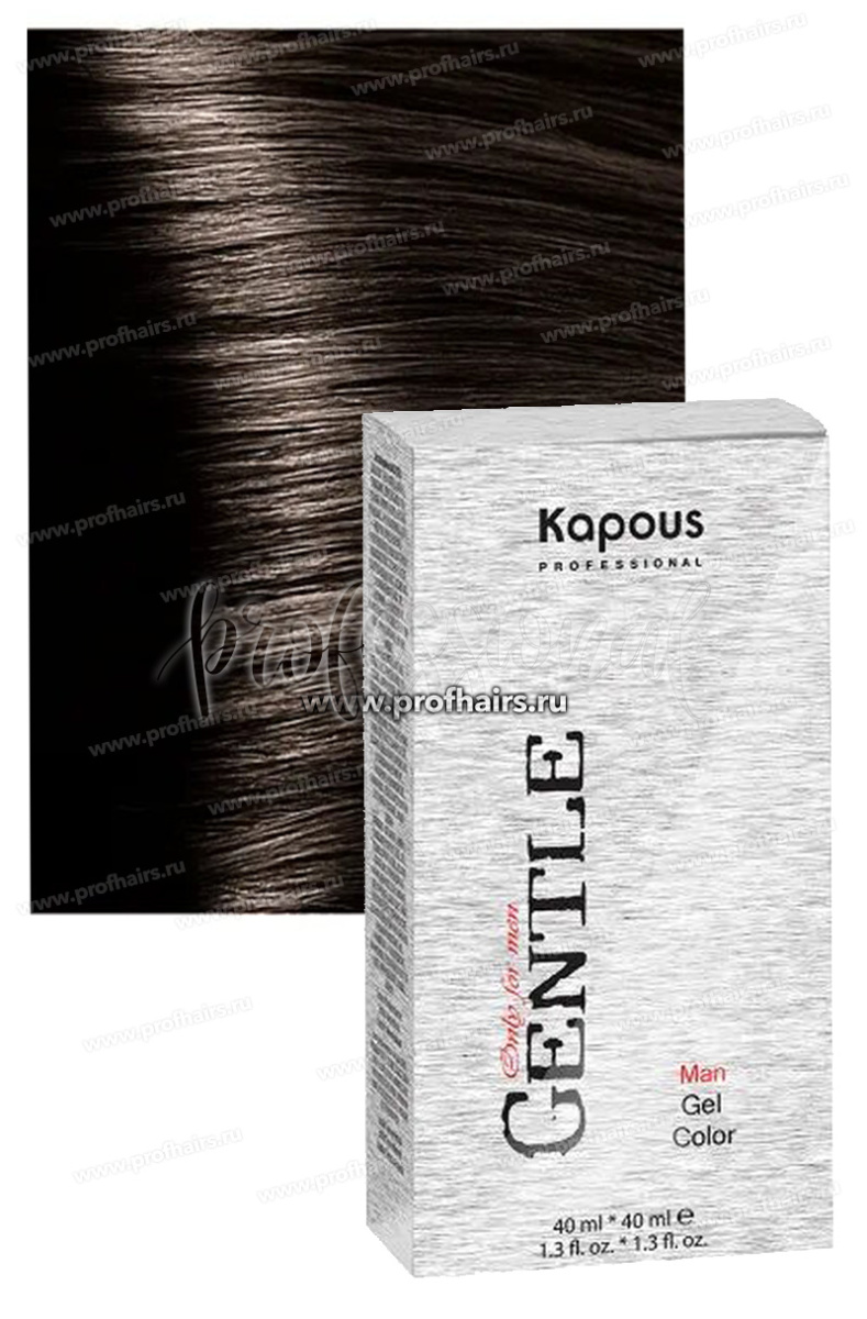 Kapous Gentlemen Гель-краска для волос для мужчин 3 Темно-коричневый 40 мл. +40 мл.