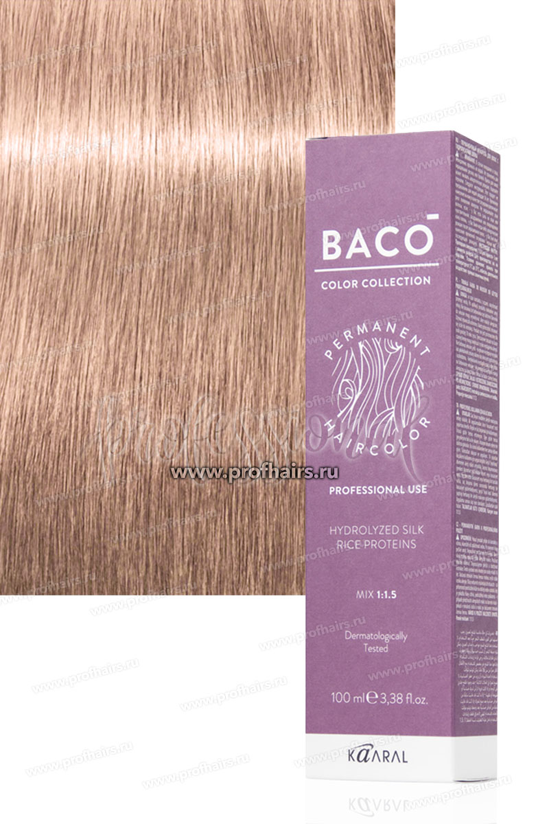 Kaaral Baco Стойкая краска для волос 9.16 Очень светлый блондин пепельно-розовый 100 мл.