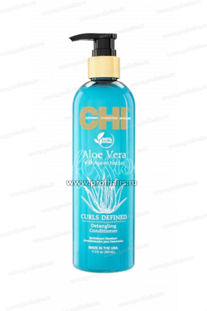 CHI Aloe Vera with Agave Nectar Кондиционер для облегчения расчесывания для вьющихся волос 340 мл.