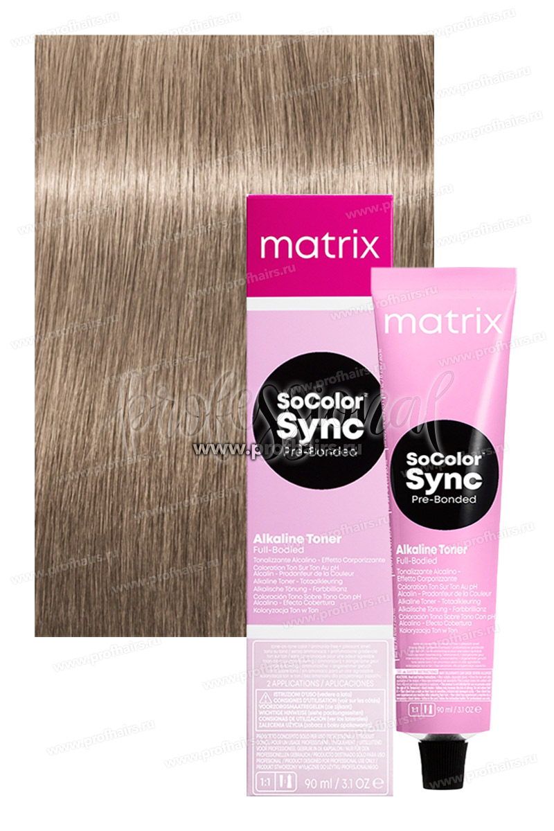 Matrix SoColor Sync Pre-Bonded 10А Очень-очень светлый блондин пепельный 90 мл.