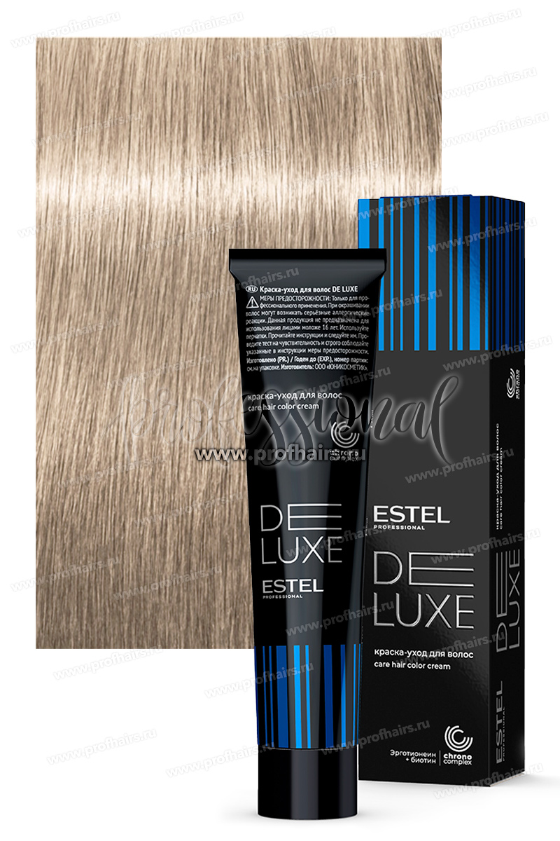 Estel DeLuxe 10/1 Светлый блондин пепельный  Краска-уход 60 мл.