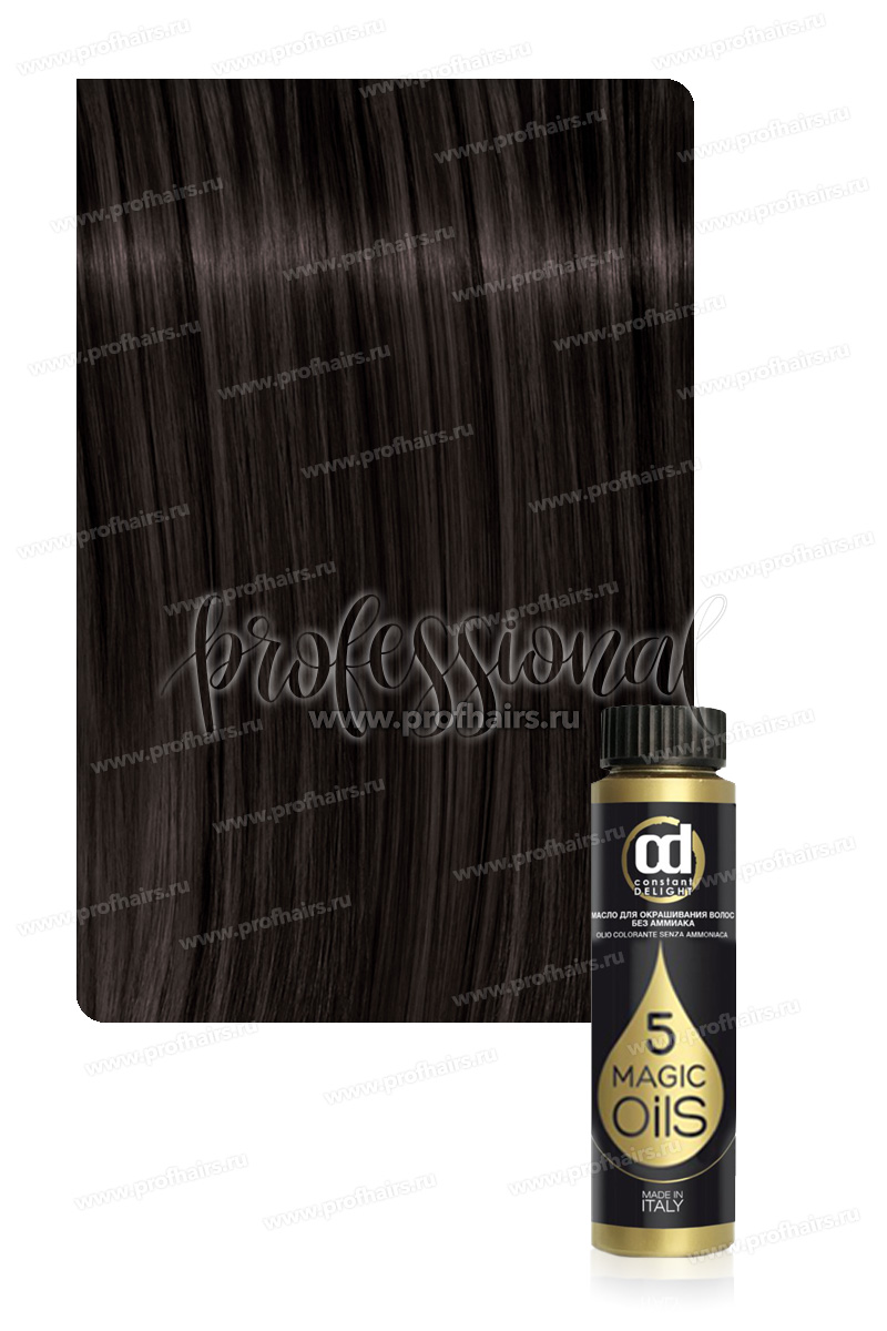 Constant Delight 5 Magic Oil Масло для окрашивания волос без аммиака 4/09 горький шоколад 50 мл.