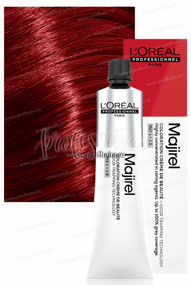 L'Oreal Majirel 6.66 Темный блондин интенсивно красный 60 мл.