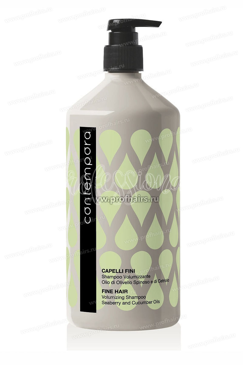 Barex Contempora Fine Hair Shampoo Шампунь для объема с маслом облепихи и огуречным маслом 1000 мл.