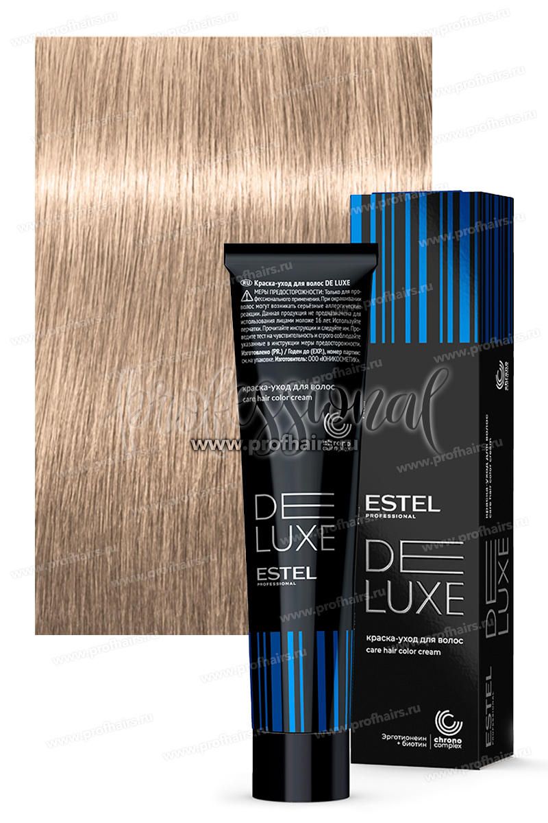 Estel DeLuxe 10/17 Блондин пепельно-коричневый Краска-уход 60 мл.