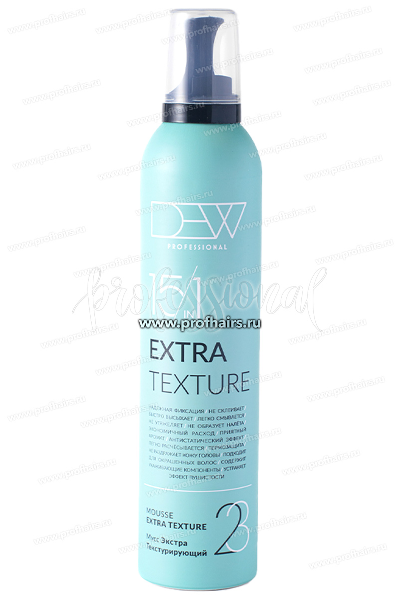 Dew Professional Extra Texture Мусс 15 в 1 для волос сверхсильной-эктрасильной фиксации 350 мл.